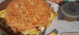 Pizza crunch at Gino's Fryer  in Largs