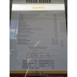 Vegan Menu. #Veganuary at Gino's Fryer  in Largs