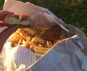 “Fish” and chips at Gino's Fryer  in Largs