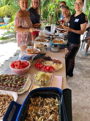 One of our great potlucks! at Plant-Based in Paradise in Key Largo