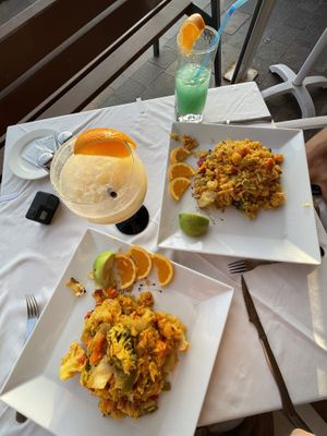 Vegan vegetable paella at Monica in Tenerife