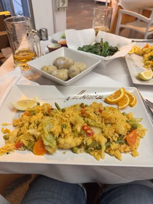 Vegetable paella  at Monica in Tenerife