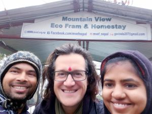 Govinda and Chetana at Mountain View Eco Farm in Lekhnath