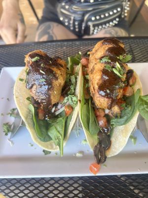 Crispy beyond beef tacos 🌮   at Frescana Mexican Bistro in South Lake Tahoe