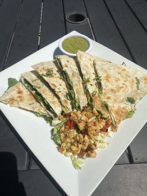 Vegan Quesadilla, so delicious! 😋   at Frescana Mexican Bistro in South Lake Tahoe