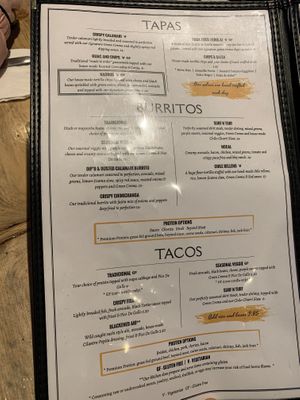 Menu 2 at Frescana Mexican Bistro in South Lake Tahoe