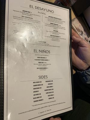 Menu 5 at Frescana Mexican Bistro in South Lake Tahoe