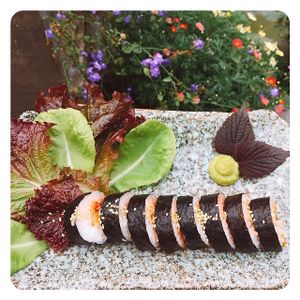 Mango and Kimchi Sushi Roll at Prana Center in Da Lat