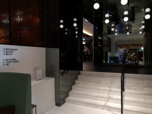 Outside restaurant at Belgo in London