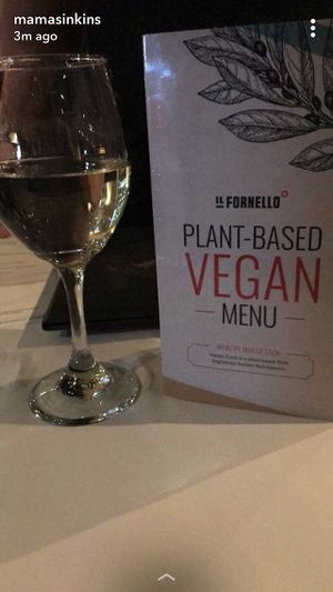 Wine + vegan = happiness  at Il Fornello - King St in Toronto