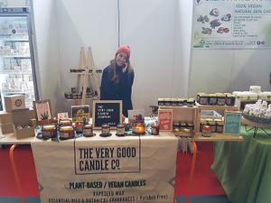 At veggieworld Brussels, November 2018 at The Very Good Candle Co in Amsterdam