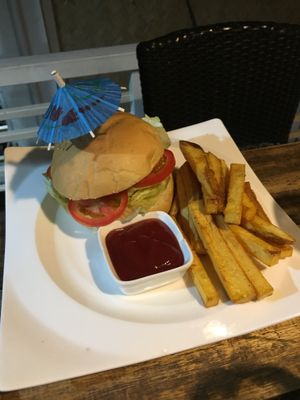Vegan burger  at Le Voyage in Coron