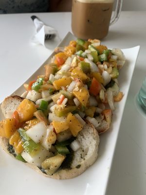 Delusions mango bruschetta  at Le Voyage in Coron