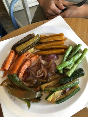 Rainbow skillet with rice  at Le Voyage in Coron