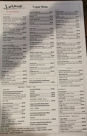 March 7th 2020 menu at Le Voyage in Coron