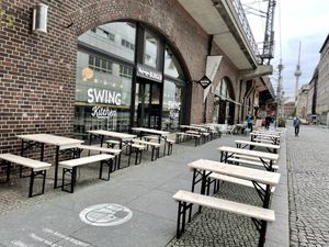 outside at Swing Kitchen - Georgenstraße in Berlin