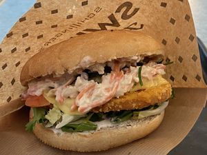 Krautpleaser burger  at Swing Kitchen - Georgenstraße in Berlin