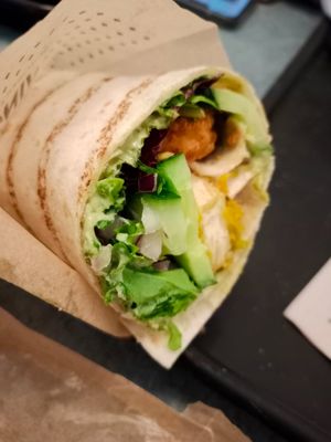 A wrap with chicken nuggets at Swing Kitchen - Georgenstraße in Berlin