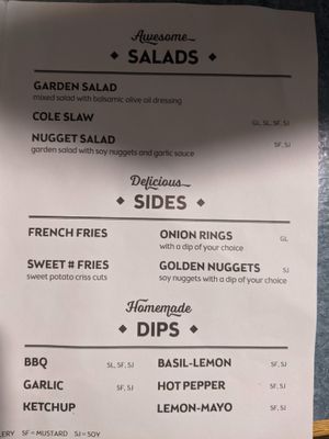 Allergen menu 2.  at Swing Kitchen - Georgenstraße in Berlin