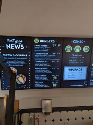 Part of the menu. at Swing Kitchen - Georgenstraße in Berlin