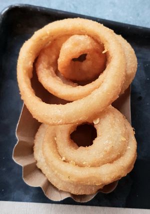 onion rings at Swing Kitchen - Georgenstraße in Berlin