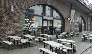 exterior of location - street view at Swing Kitchen - Georgenstraße in Berlin
