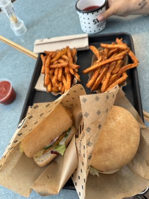 Sweet potato fries  at Swing Kitchen - Georgenstraße in Berlin