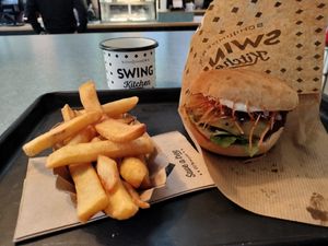 Cheeseburger at Swing Kitchen - Georgenstraße in Berlin