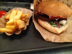 Chilli burger at Swing Kitchen - Georgenstraße in Berlin