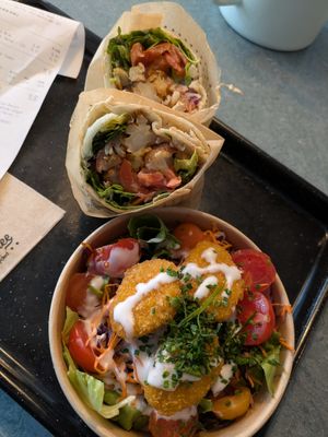 Swiss wrap and 'chicken' salad at Swing Kitchen - Georgenstraße in Berlin