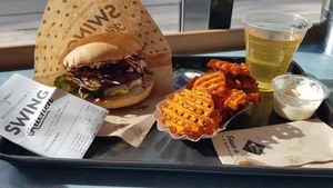 Delicious burgers at Swing Kitchen - Georgenstraße in Berlin