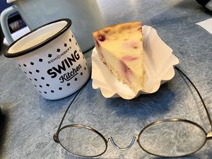 cheese cake at Swing Kitchen - Georgenstraße in Berlin