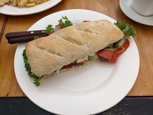 Vegan sandwich at Pit Stop in Copacabana