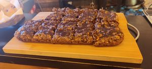 Vegan brownie with chocolat and avena at Pit Stop in Copacabana