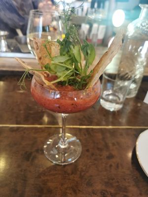 Lingonberry gazpacho at Nomad in Stockholm