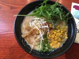 Vegetarian ramen at Ramen Djizan in Lyon