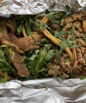 Fajita & Picadillo tacos at Nissi Vegan in Austin