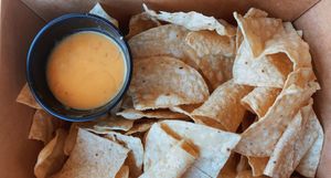 Chips and queso!  at Nissi Vegan in Austin