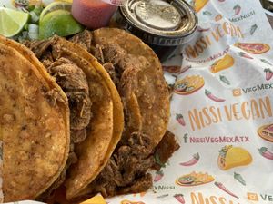 Burria plate  at Nissi Vegan in Austin