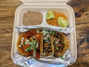 Taco plate. at Nissi Vegan in Austin