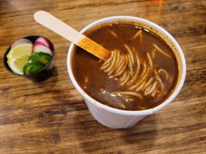 Biria ramen at Nissi Vegan in Austin