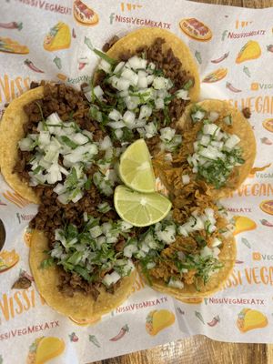 Taco plate (sub rice and beans for another taco)  at Nissi Vegan in Austin