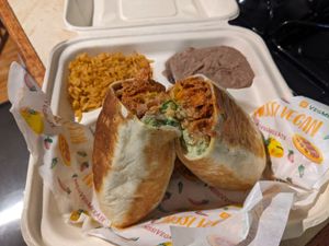 Burrito with Al Pastor at Nissi Vegan in Austin