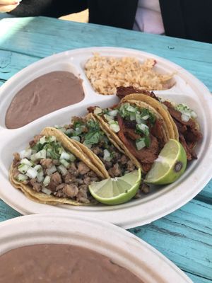 Tacos at Nissi Vegan in Austin