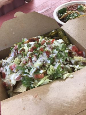 Nachos at Nissi Vegan in Austin