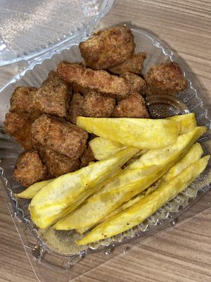 Chik’n and plantain fries at Veghada - Maybe closed in Philadelphia