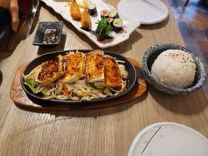 Tofu Steak and Sushi  at Takara in Dublin