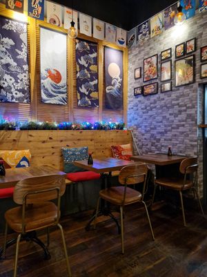 Seats inside at Takara in Dublin