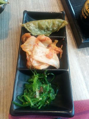 Vegan ramen side dishes at Takara in Dublin