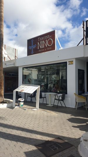 Outside. Cafe section at back is the restaurant section. No vegan options in cafe. at Taberna De Nino in Lanzarote